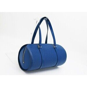 Louis Vuitton Blue Handbag Soufflot Epi Leather